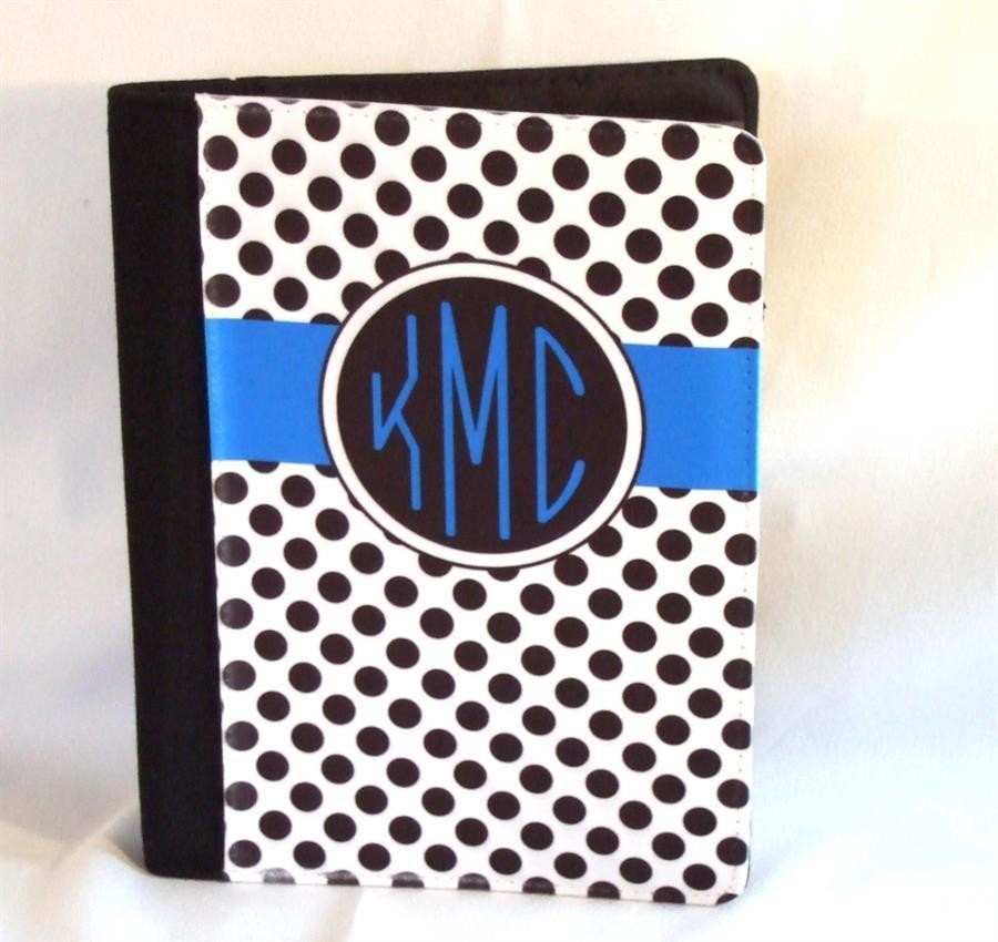 Personalized notebook with monogram