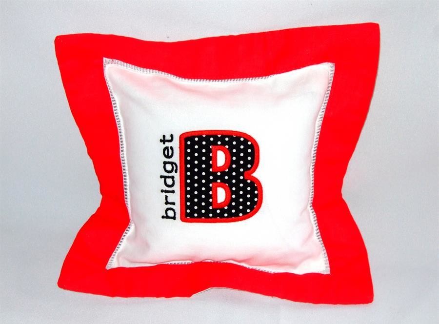personalized applique monogram pillow